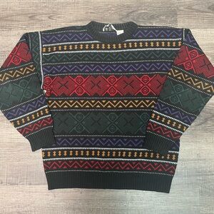 Vintage Le Tigre Sweater Acrylic Sz S Dad Grandpa Cosby